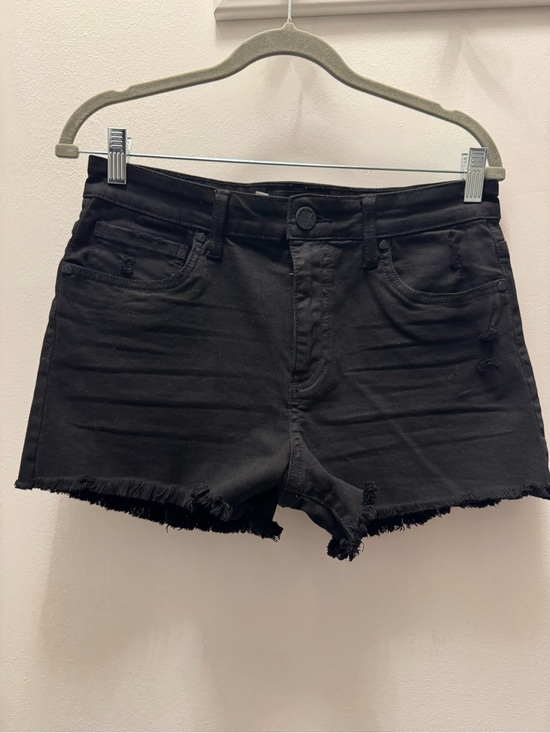 Kut from the Kloth Pants - Kut from the Kloth Black Frayed Hem Denim Shorts